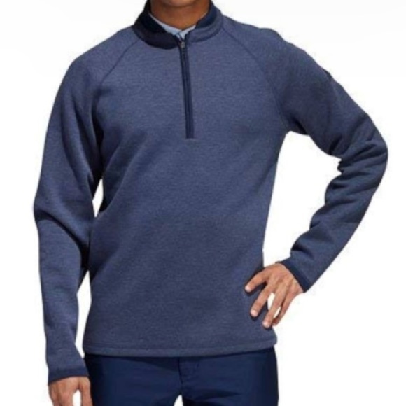 Adidas Collegiate Navy Melange 1/2 Zip Club Sweater/Sweatshirt size 2XXL - Picture 1 of 8